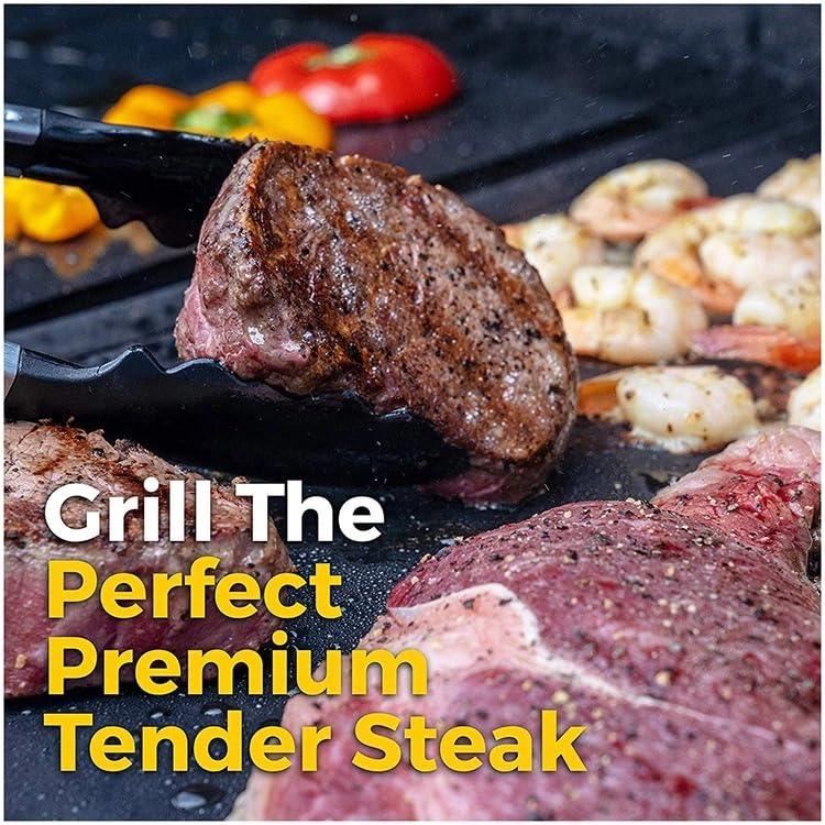 Grill Mat -Heavy Duty Grill Mats Non Stick, BBQ Outdoor Grill & Baking Mats - Reusable, Easy to Clean Barbecue Grilling Accessories - Work on Gas Charcoal Electric - CookCave