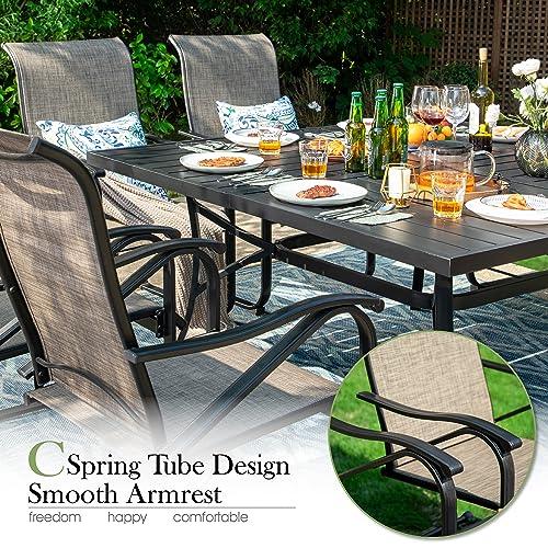Sophia & William Slingback Patio Chairs, 2 PCS Outdoor Spring Chairs Heavy Duty Patio Chairs, C Spring Motion Chairs Support 300lbs - CookCave