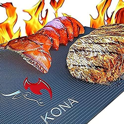 Kona XL Best Grill Mat - BBQ Grill Mat Covers The Entire Grill - Premium Non-Stick 25"x17" - CookCave