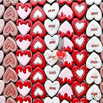 5PCS Large Heart Cookie Cutter 5" 3.78" 3.1" 2.35" 1.61" Heart Cookies Molds Stainless Steel Cutter Set for Mother's Day, Father's Day, Valentine's Day - CookCave
