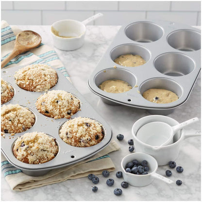 Wilton Recipe Right Non-Stick 6 Cup Jumbo Muffin Pan, 2 count (Pack of 1) - CookCave