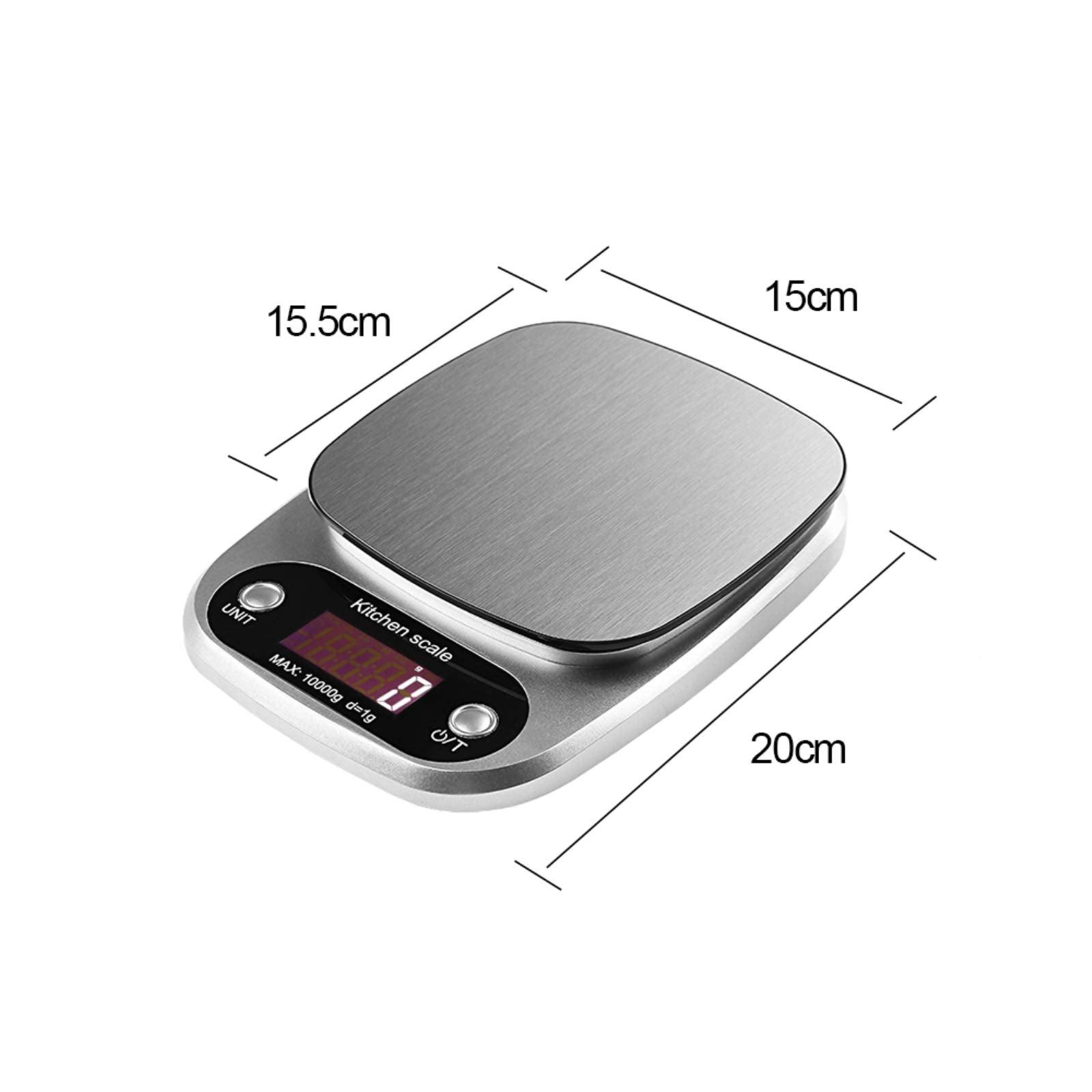 Digital Food Scale, 22 lbs/10kg Multifunction Kitchen Scale with Large Back-lit LCD Display and Tare Function for Cooking Baking Diets - CookCave