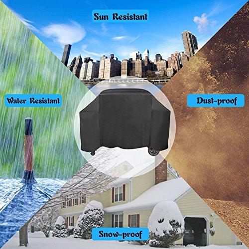 Onlyfire BBQ Grill Cover, 600D Waterproof Cover Replacement for Weber Genesis II and Genesis II 600 Series, Nexgrill, Brinkmann Gas Gill and More, 73" L x 25" W x 44.5" H - CookCave