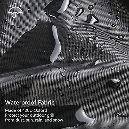 Grill Cover 30 inch Waterproof Barbecue Grill Cover for Outdoor Grill, Heavy Duty BBQ Gas Grill & Electric Smoker Covers, Rip-Proof, Anti-UV Fade Resistant for Weber Brinkman Char-Broil and More,Black - CookCave