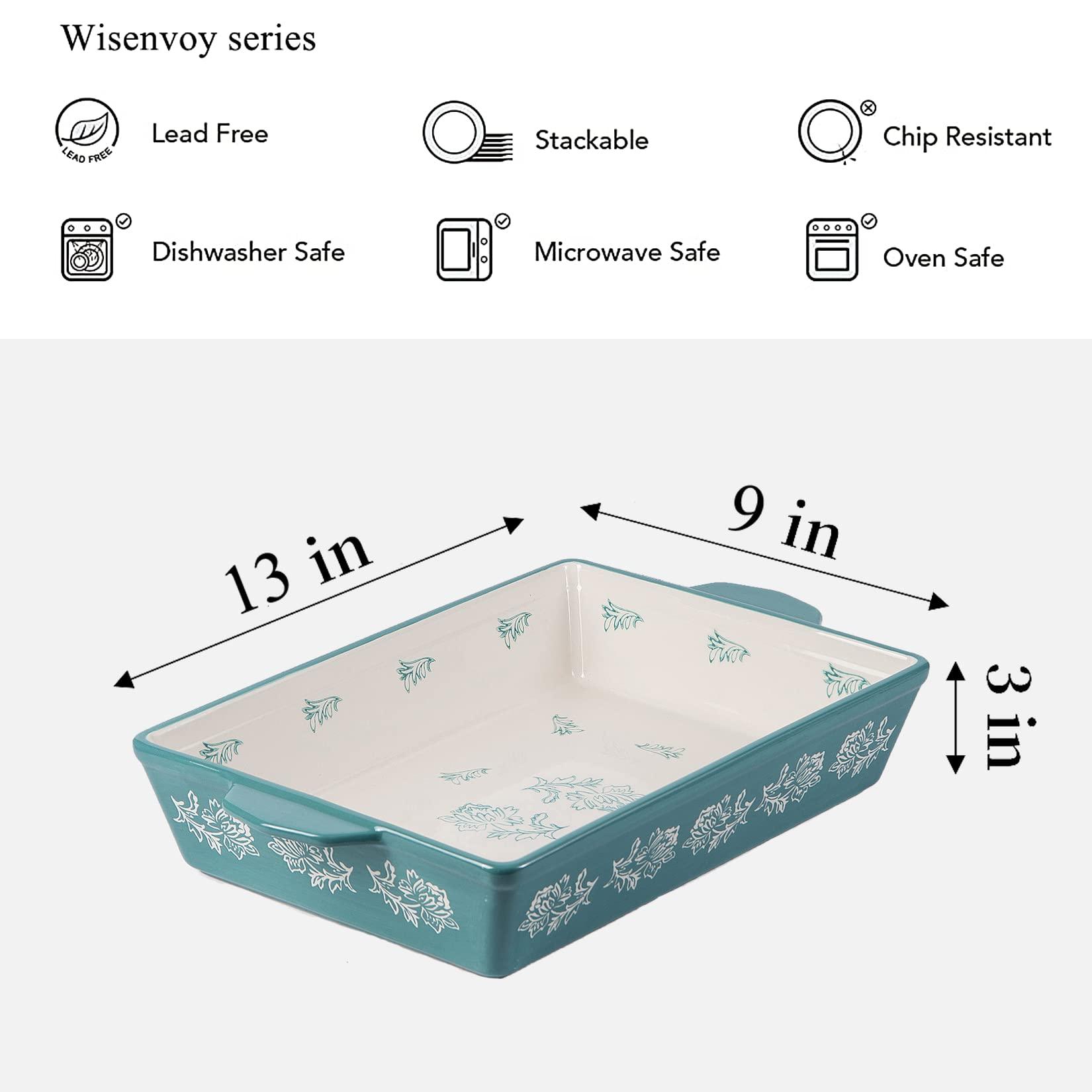 Wisenvoy Casserole Dish Baking Dish Ceramic Lasagna Pan Bakeware Sets Baking Dishes 13x9 Baking Dish Baking Dish Set - CookCave