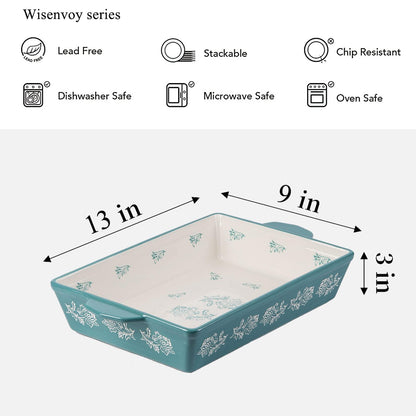 Wisenvoy Casserole Dish Baking Dish Ceramic Lasagna Pan Bakeware Sets Baking Dishes 13x9 Baking Dish Baking Dish Set - CookCave