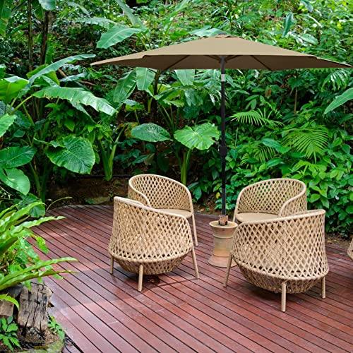 Sunshine Outdoor 9ft with 6 Ribs Patio Umbrella Replacement Canopy Market Umbrella Top Outdoor Umbrella Canopy Poloere(2pcs/package) - CookCave