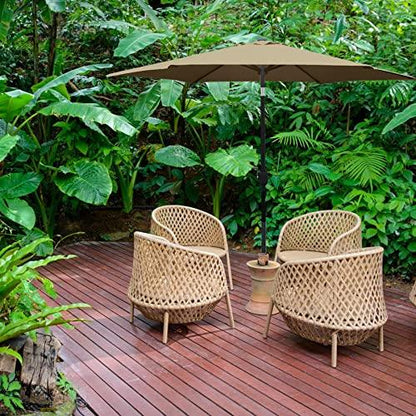 Sunshine Outdoor 9ft with 6 Ribs Patio Umbrella Replacement Canopy Market Umbrella Top Outdoor Umbrella Canopy Poloere(2pcs/package) - CookCave