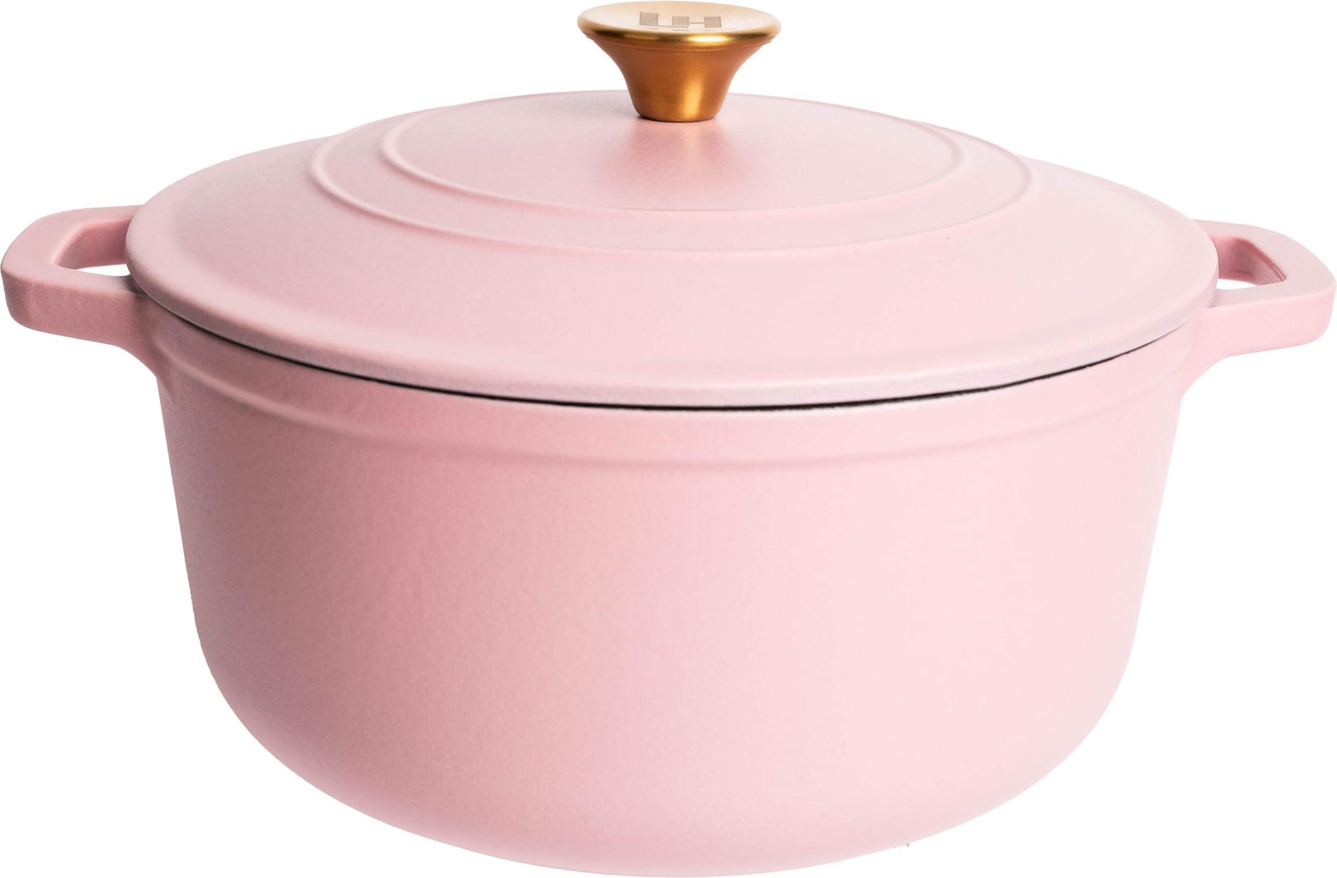 Lexi Home Cast Iron Enameled Dutch Oven Pot with Lid 6 qt, Sauce Pan, Pasta Server, Stove Top Pot, Dish for Sourdough Bread, Slow Cooking Chicken, Soup & More, Kitchen Cookware - Matte Pink - CookCave