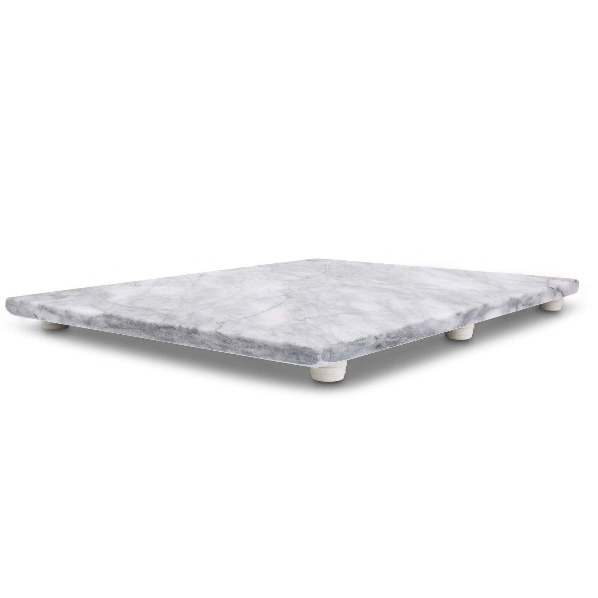 Villa Acacia Marble Cutting Board - 16 x 12 Inch Marble Slab Pastry Board for Charcuterie, Cheese, Dough, Dessert - Decorative Stone Cutting Board for Kitchen and Home﻿ - CookCave