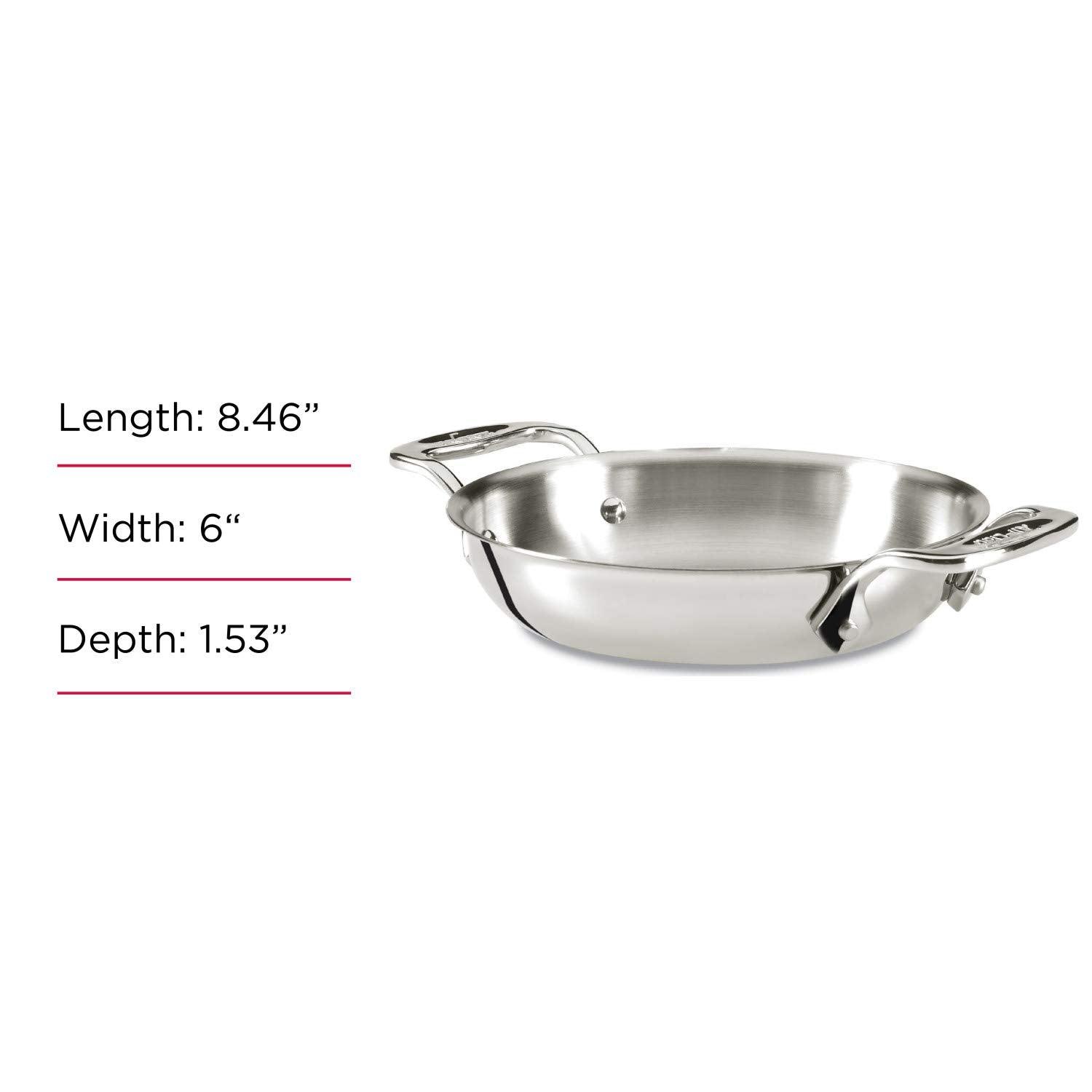 All-Clad Specialty Stainless Steel Gratins 6 Inch Pots and Pans, Cookware Silver - CookCave