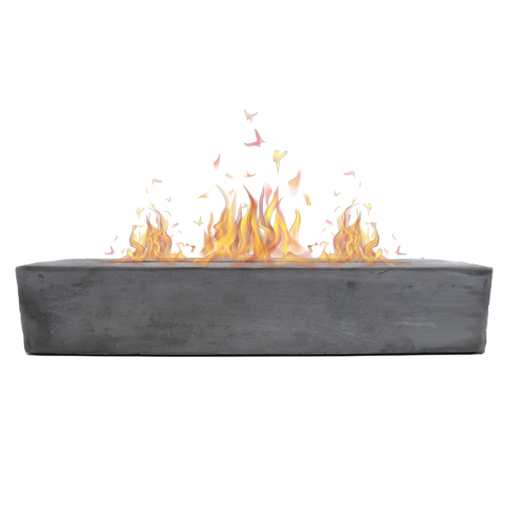 ROUNDFIRE Large Rectange Classic Tabletop Fire Pit, Portable Fire Pit, Table Top Firepit, Small Table Top Fire Pit Bowl, Fire Pit Tabletop, Mini Fireplace, Ethanol Smores Maker, Indoor & Outdoor. - CookCave