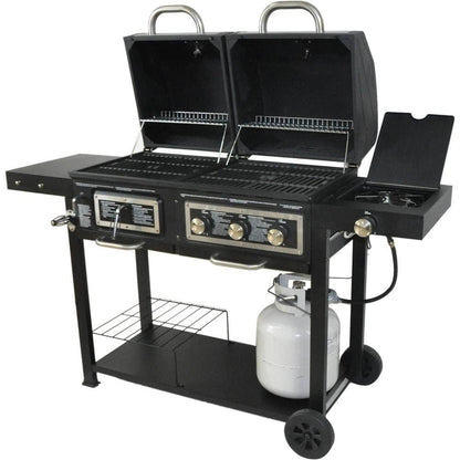 Dual Fuel Combination Charcoal/Gas Grill - CookCave