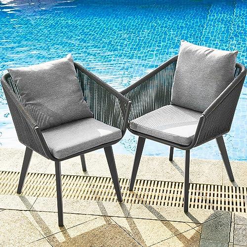 Astomi Patio Dining Set, 2 Pieces, Grey - CookCave