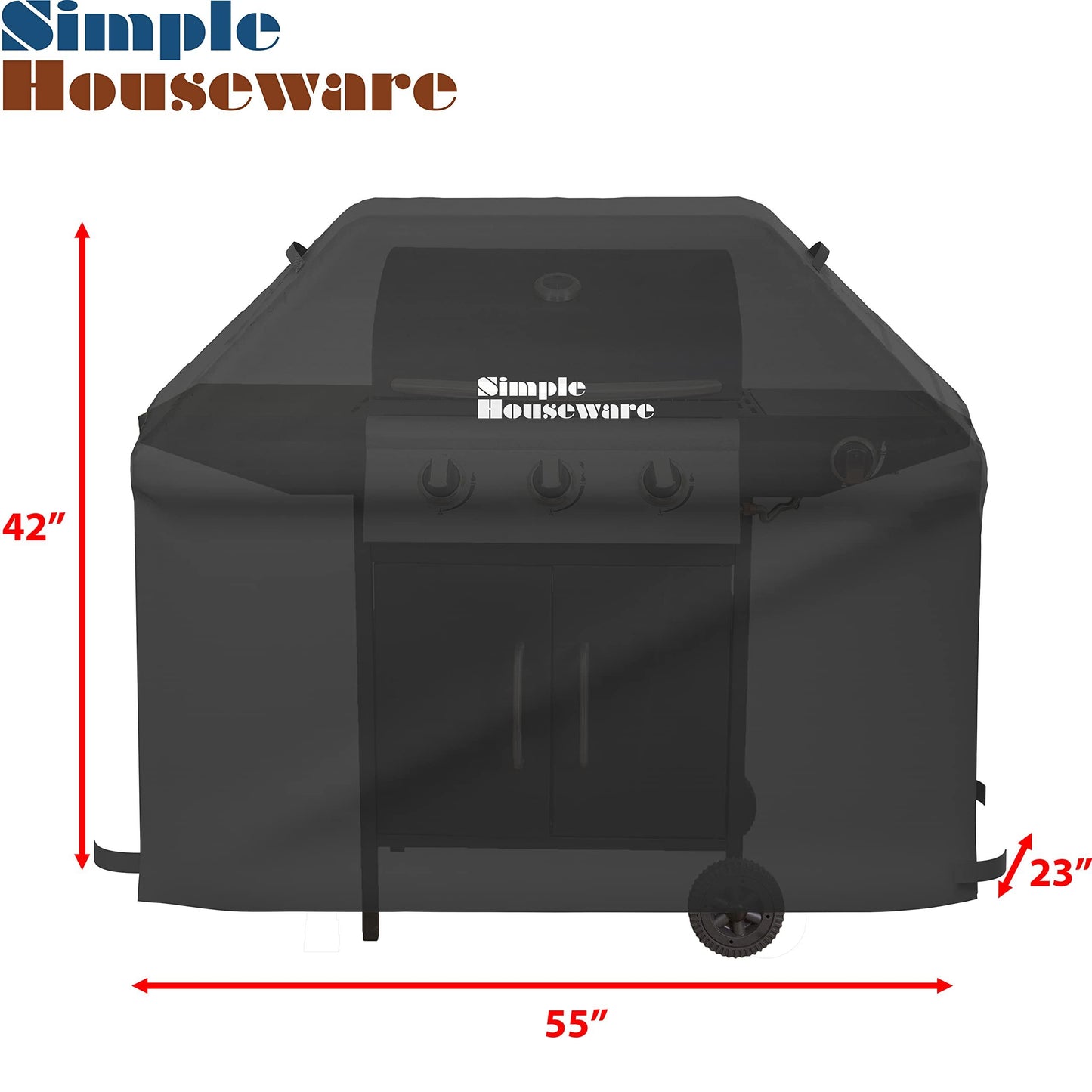 Simple Houseware BBQ Grill Cover (55") - CookCave