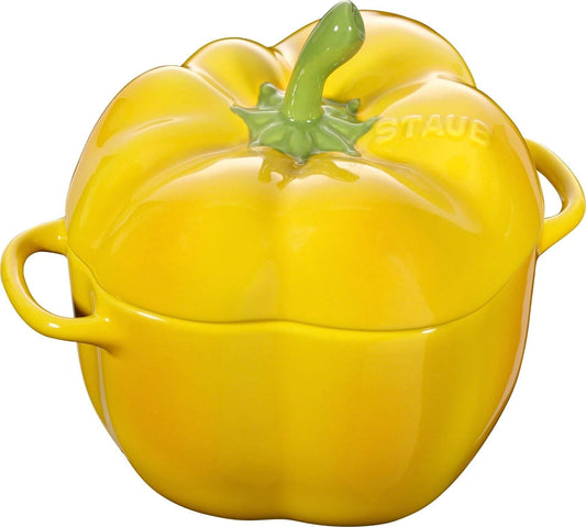 STAUB Zwilling Ceramic by Paprika Cocotte Yellow Ceramic Height 10.7 cm x Width 15.1 cm Volume 0.47 L - CookCave