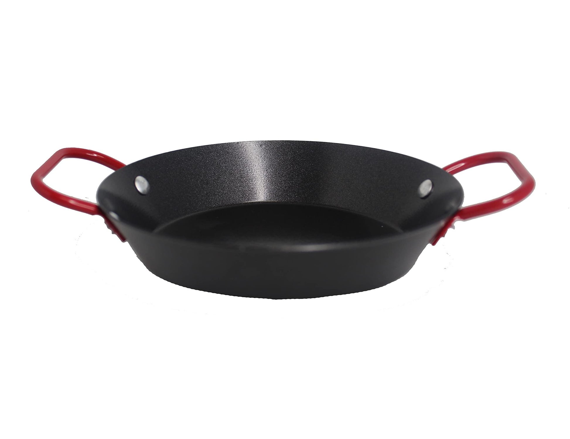 IMUSA USA Paella Pan, 6", Black with Red Handles - CookCave
