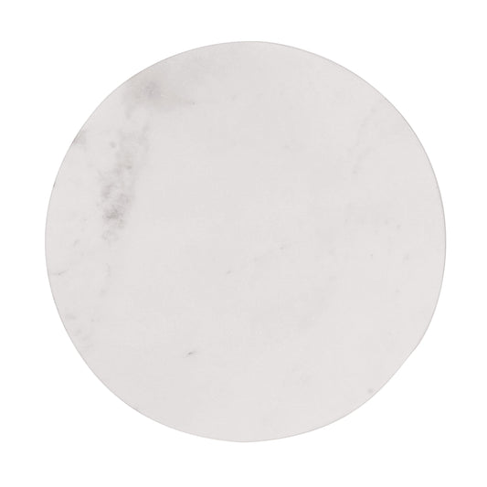 Creative Co-Op Large Round Marble Charcuterie or Cutting Board, White - CookCave