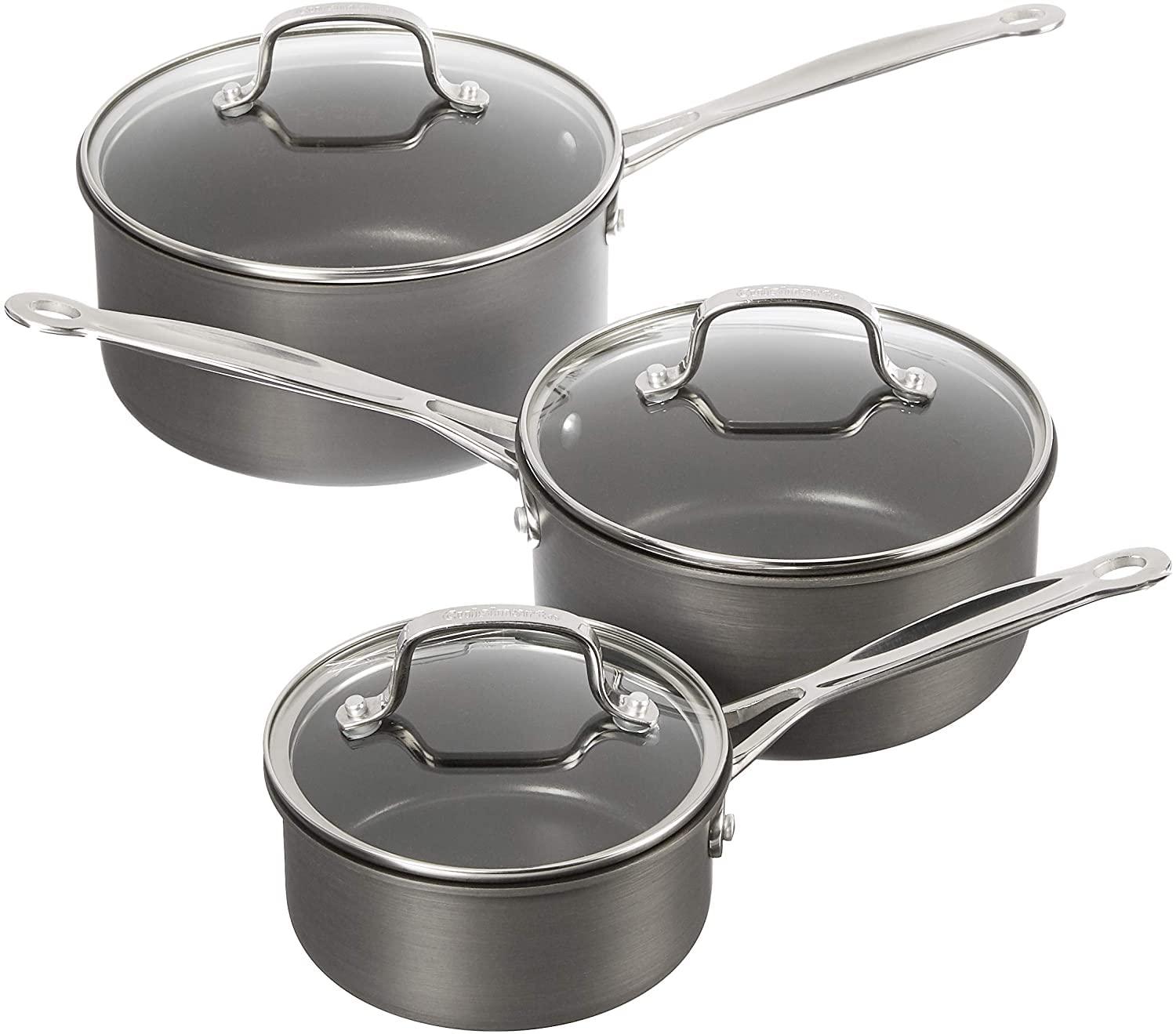 Cuisinart 17-Piece Cookware Set, Chef's Classic Nonstick Hard Anodized, 66-17 - CookCave