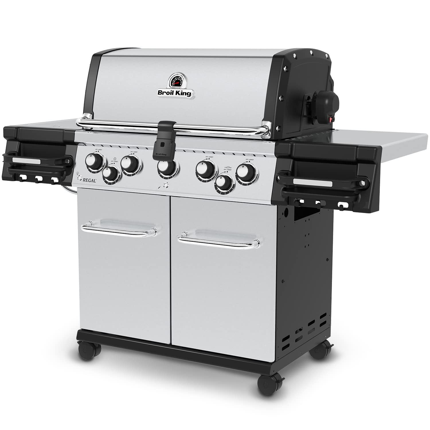 Broil King Regal S 590 Pro Natural Gas Grill - Premium 5-Burner Stainless Steel BBQ - CookCave