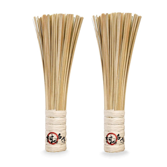 OTYFGHD 12-Inch Bamboo Wok Brush, Flat Brush, Kitchen Cleaning Brushes for Scrubbing and Cleaning Cooking Pots, Pans and Grilling Utensils (2 Pack) - CookCave