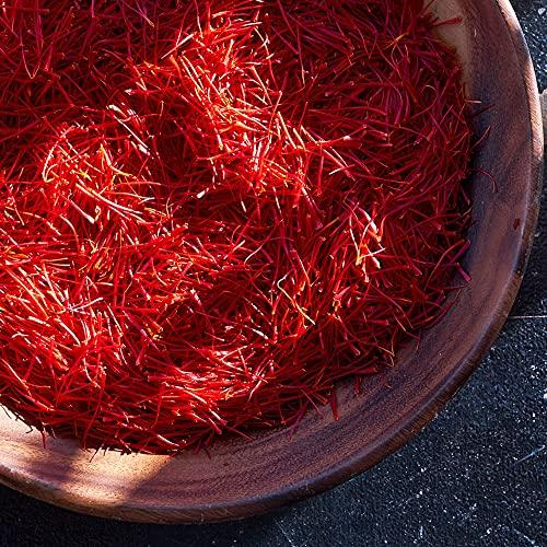 Golden Saffron, Premium Spanish Saffron Threads, Pure Red Spanish Saffron Spice Threads, For Culinary Use Such as Tea, Paella Rice, Risotto, Tachin, Basmati, Rice (2 Grams) - CookCave