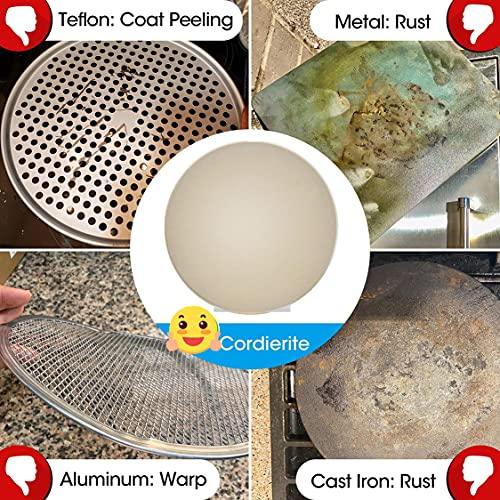 Round Pizza Baking Stone 9" Diameter, White - CookCave