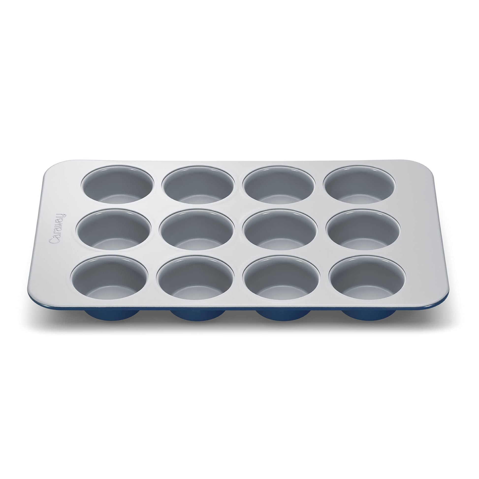 Caraway Non-Stick Ceramic 12-Cup Muffin Pan - Naturally Slick Ceramic Coating - Non-Toxic, PTFE & PFOA Free - Perfect for Cupcakes, Muffins, and More - Navy - CookCave