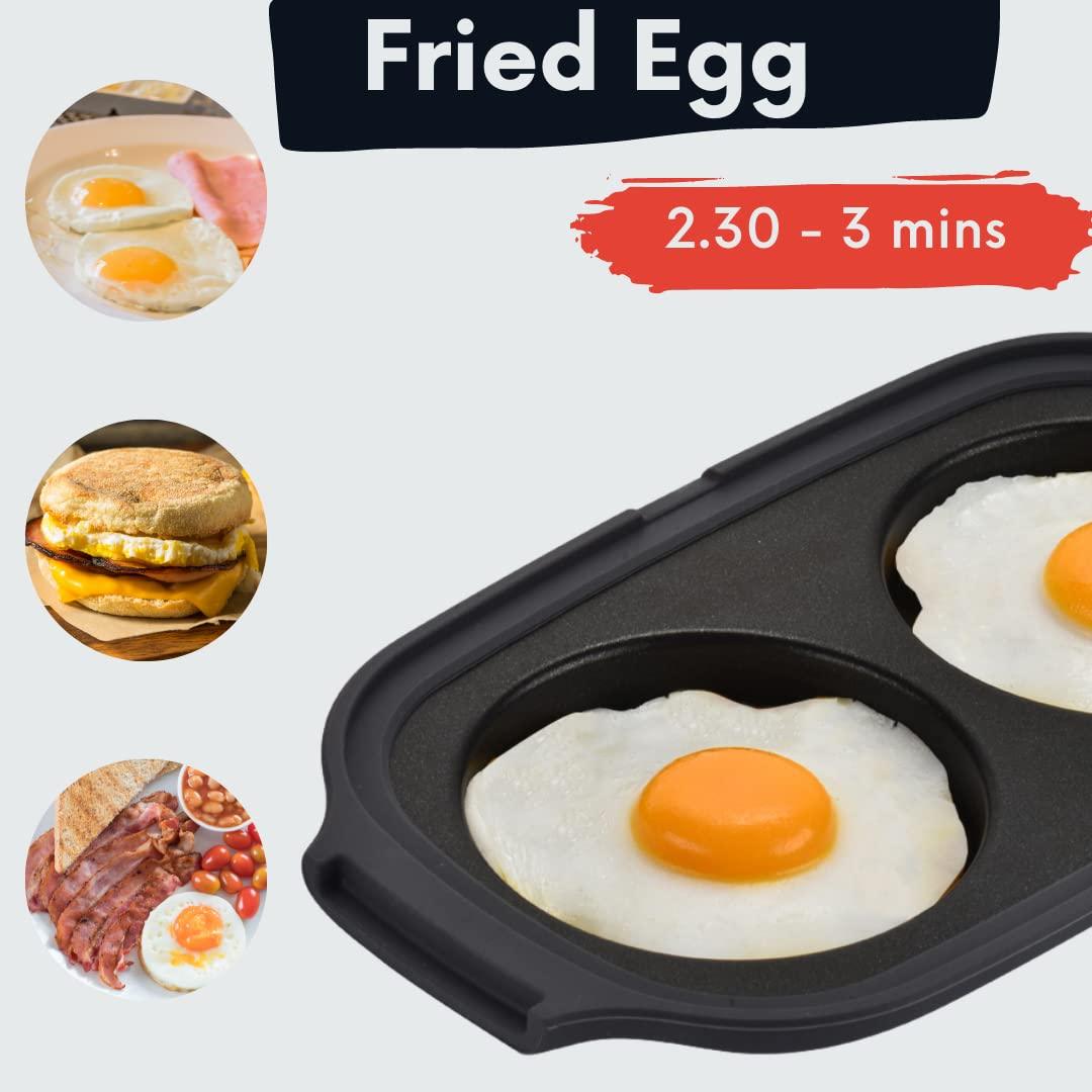 MACONEE Microwave Egg Fryer | Microwave Egg Cooker & Poacher for Breakfast Sandwiches | Microwave Maker for 2 Eggs Eggwich & Egg McMuffin | Dishwasher-Safe & BPA-free - CookCave