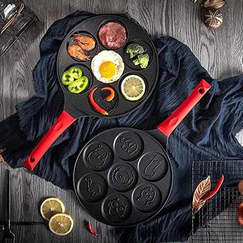 Pancake Pan Nonstick Frying Pan For Induction Hob,Kitchen Pot Smiley Face Pancake Pan Fun Enjoy Mini Pancake Omelette Pan With Double Layer Non Stick Coating Pancake Pan Breakfas Omelet Pan - CookCave