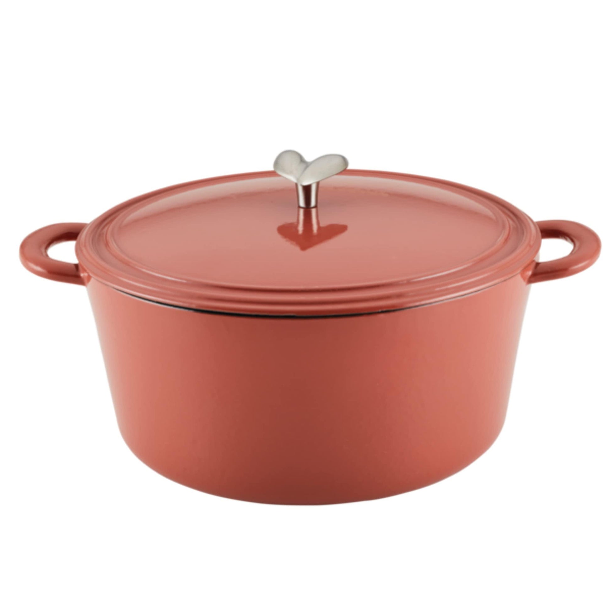 Ayesha Curry Kitchenware Enameled Cast Iron Dutch Oven/Casserole Pot with Lid, 6 Quart, Redwood Red - CookCave