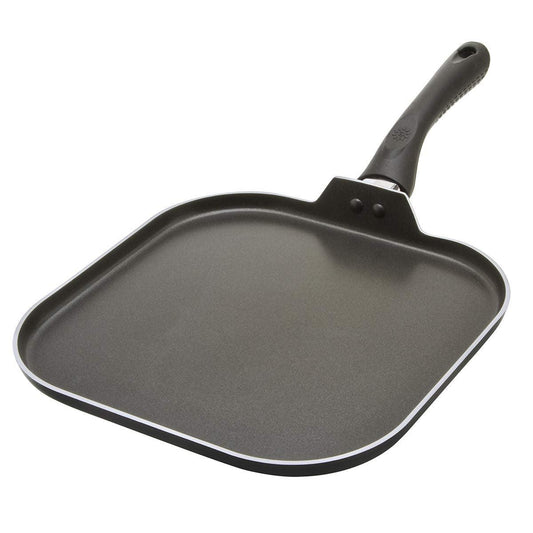 Ecolution Easy to Clean, Comfortable Handle, Even Heating, Dishwasher Safe Pots and Pans, 11-Inch Griddle, Black - CookCave