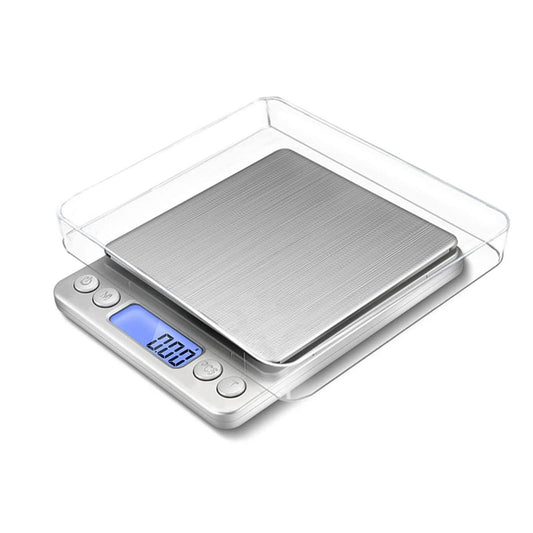 Food Scale, Rechargeable Kitchen Scale with Trays, Small Scale with Tare Function Digital Scale Grams and Ounces for Cooking Baking (2kg/0.1g) - CookCave