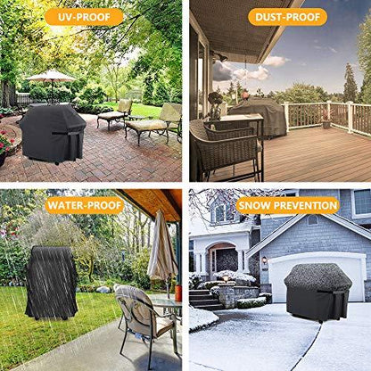 IWNTWY Grill Cover, 40-inch Heavy Duty Oxford Outdoor Waterproof Grill Covers, Dust-Proof Windproof UV Resistant BBQ Gas Cover Fit Most Brands Char Broil, Weber, Brinkmann, Holland - CookCave