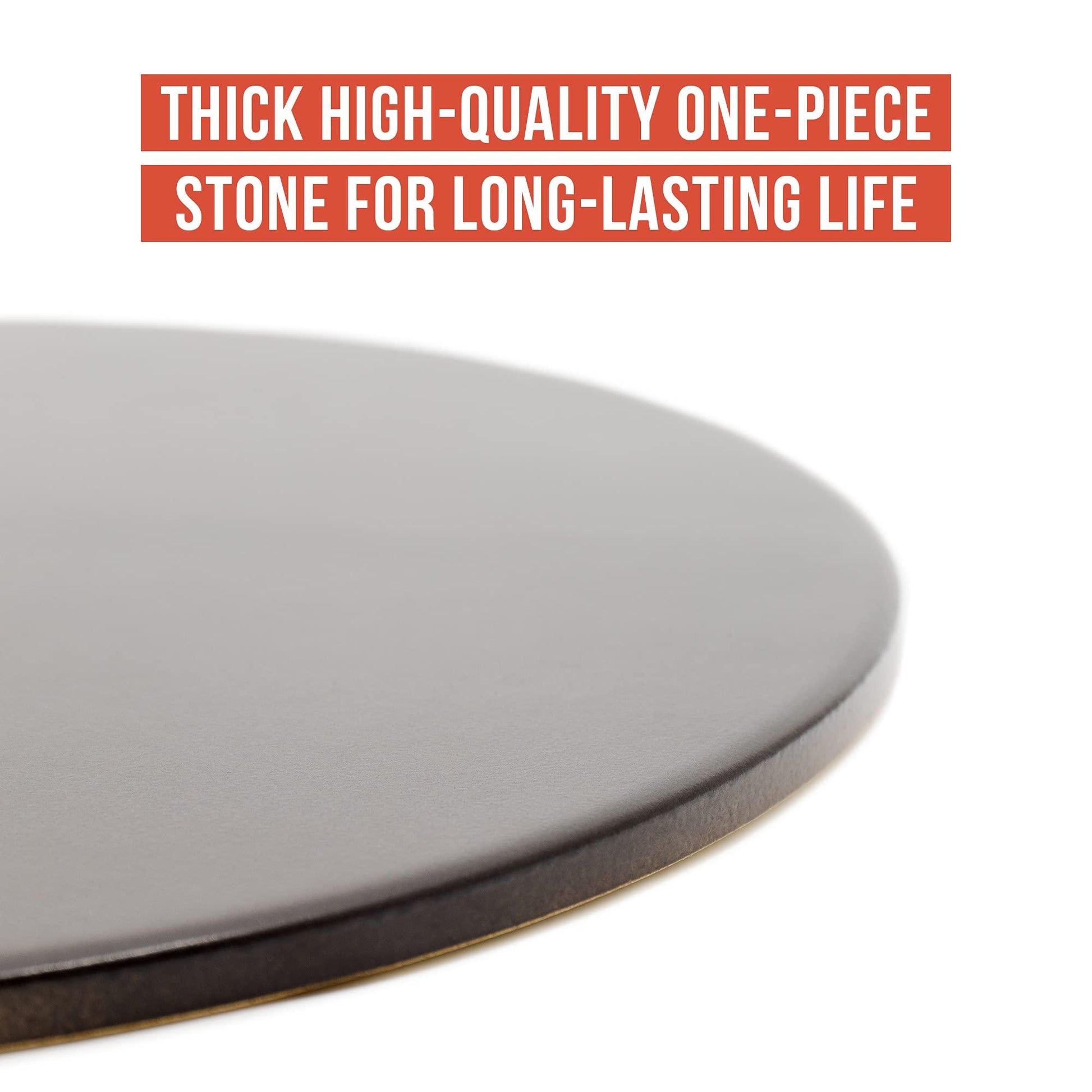 Chef Pomodoro Round Pizza Stone for Oven and Grill, Best Baking Stone for Ovens and Grills, Pizza Baking Stone for Pizza and Bread Baking, Durable (15 inch) - CookCave