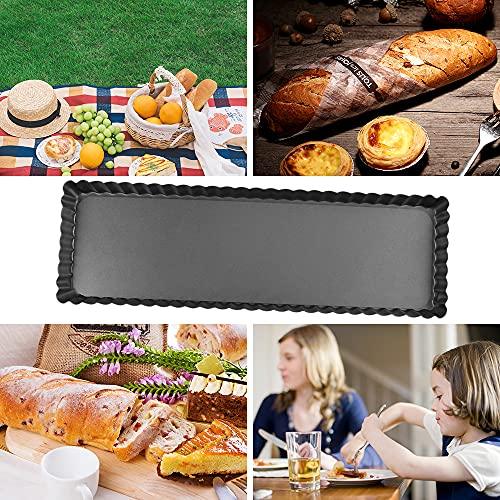 Cyimi Rectangular Tart Pan 14 Inch Nonstick Quiche Pie Pan with Removable Bottom Tart Pan for Pies, Quiche Bakeware, Cheese Cakes, Desserts - CookCave