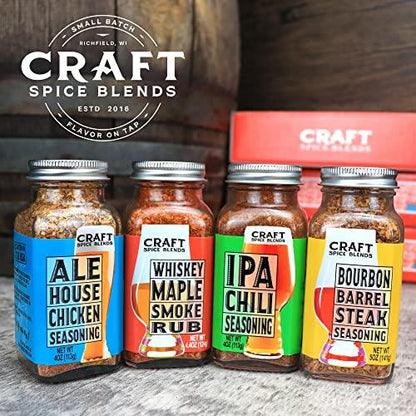 Grilling Seasoning & Rub 4-Pack Gift Set | USA Small Business | Premium BBQ Spices | Grill Gift for Men | Gift for Dad | Barbecue, Grilling, and Smoking | All Natural Food Gift - CookCave