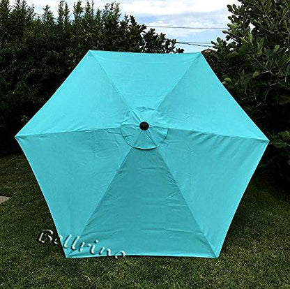 BELLRINO Replacement * Peacock Blue * Umbrella Canopy for 9 ft 6 Ribs (Canopy Only) (Peacock BLUE-96) - CookCave