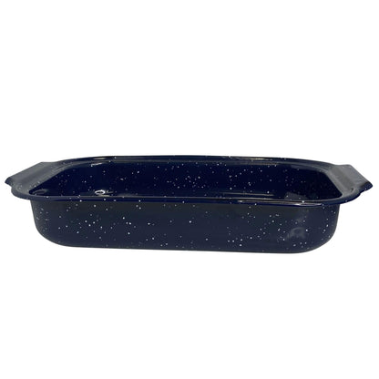 IMUSA USA Traditional Blue Speckled Roaster/Baking Pan 16" x 12” - CookCave