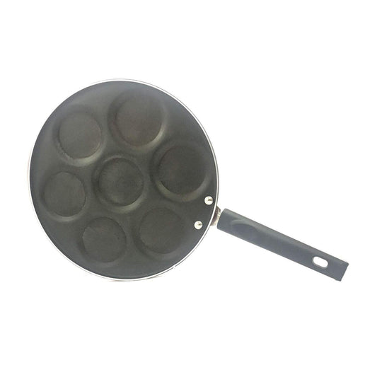 Non Stick Mini Uttapam Pan Pancake Crepe Tawa Non Stick Mini Pancake Maker Multi-Snack Maker 7 Cavity (275mm) - CookCave