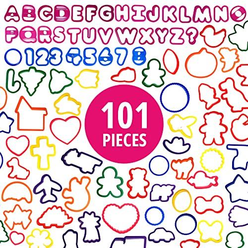 Wilton Cookie Cutters, Alphabet, Numbers, and Holiday 101-Piece Set Dough Cutters, Perfect Size Cookie Cutters for Baking - CookCave