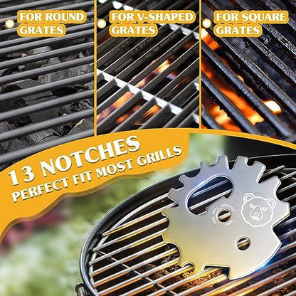 BBQ Grill Scraper Stocking Stuffers for Men - Gifts for Men Women Dad Unique Cooking Gift Ideas Cool Kitchen Gadgets Useful Stuff Smoker Accessories Outdoor Grilling Grate Cleaning Tools Christmas - CookCave