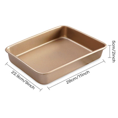 2 Pack 11 Inch Baking Sheet Pans, Deep Size Baking Pan Nonstick Cookie Sheet Brownie Cake Pan Bread Pan Toaster Oven Tray Bakeware, 11x9x2 Inches, Easy Clean & Food Safe (11 x 9 x 2") - CookCave