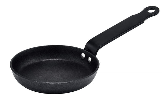 Winco CSPP-4E 4-3/4'' Round Blini Pan, Non-Stick Carbon Steel Frying Pan Griddle Stir-Fry - CookCave