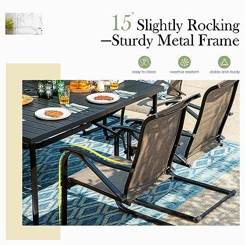 Sophia & William Slingback Patio Chairs, 2 PCS Outdoor Spring Chairs Heavy Duty Patio Chairs, C Spring Motion Chairs Support 300lbs - CookCave