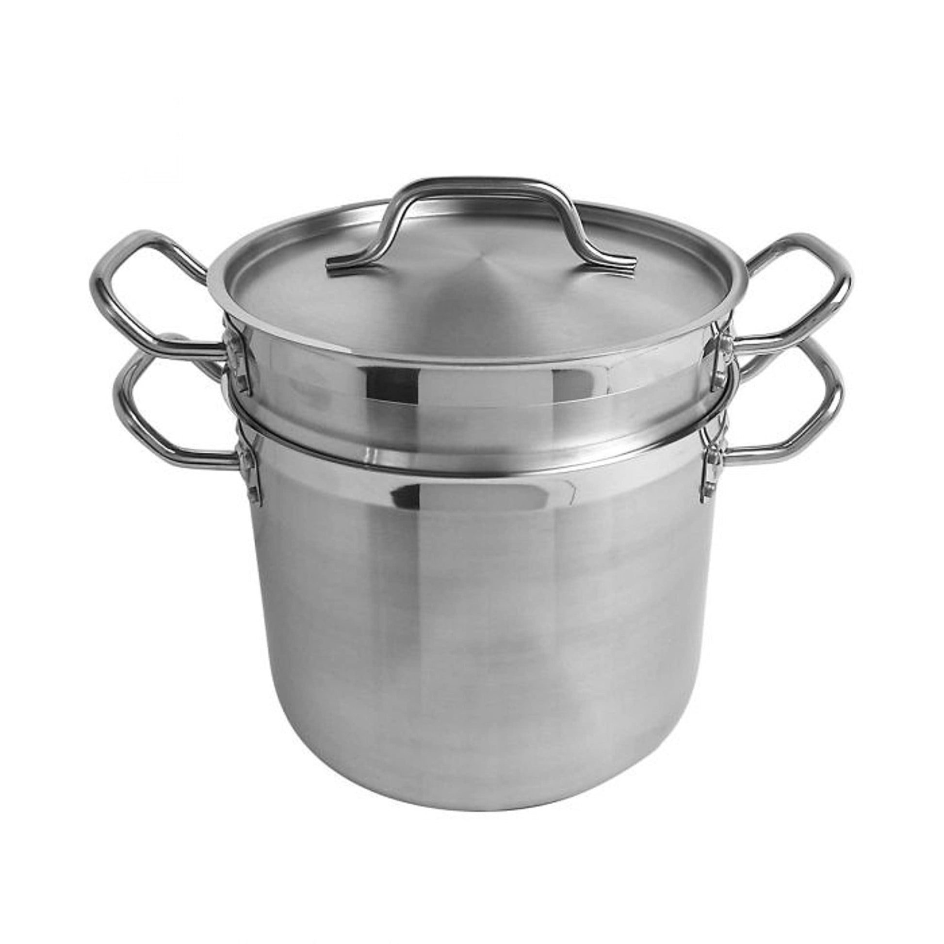 TrueCraftware 8 Quart Double Boiler Stainless Steel 3 Piece Set- Steam Melting Pot Stainless Steel Double Boiler Pot for Melting Chocolate Candy Butter and Cheese Dishwasher & Oven Safe - CookCave