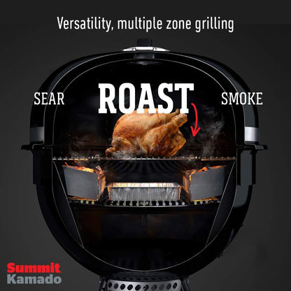 Weber Summit Kamado E6 Charcoal Grill, Black - CookCave