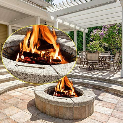 Aoodor Outdoor Fire Pit Grate Log Round 28" Kindling Tools Round Spider Wire Net Support Base Firewood Grates Complimentary Tongs Black Color - Garden Use - CookCave