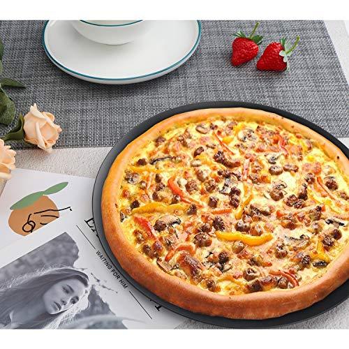 Beasea Pizza Pan 16 Inch, Perforated Pizza Tray with Holes for Oven, Black Heavy Duty Aluminum Alloy Round Pizza Crisper Pan Pizza Baking Tray Bakeware for Home Restaurant Kitchen - CookCave