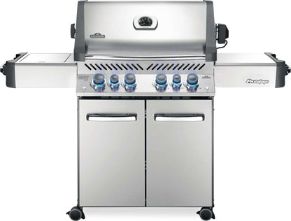Napoleon P500RSIBNSS-3 Prestige 500 RSIB Natural Gas Grill, sq. in + Infrared Side and Rear Burner, Stainless Steel - CookCave